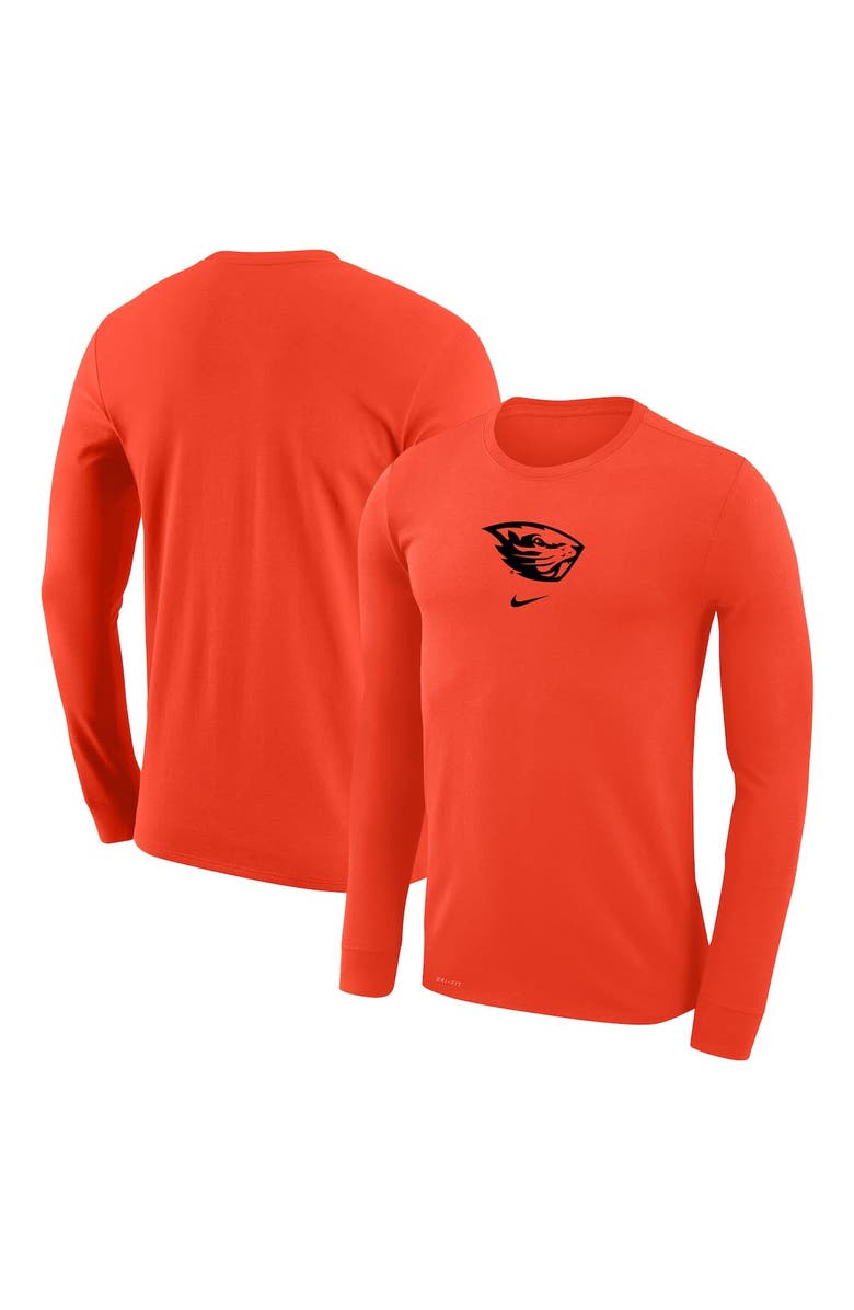 Nike Men's Nike Orange Oregon State Beavers Basketball Shootaround Long Sleeve T-Shirt, Main, color, Orange