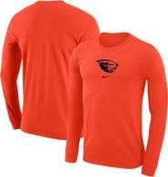 Nike Men's Nike  Orange Oregon State Beavers Basketball Shootaround Long Sleeve T-Shirt