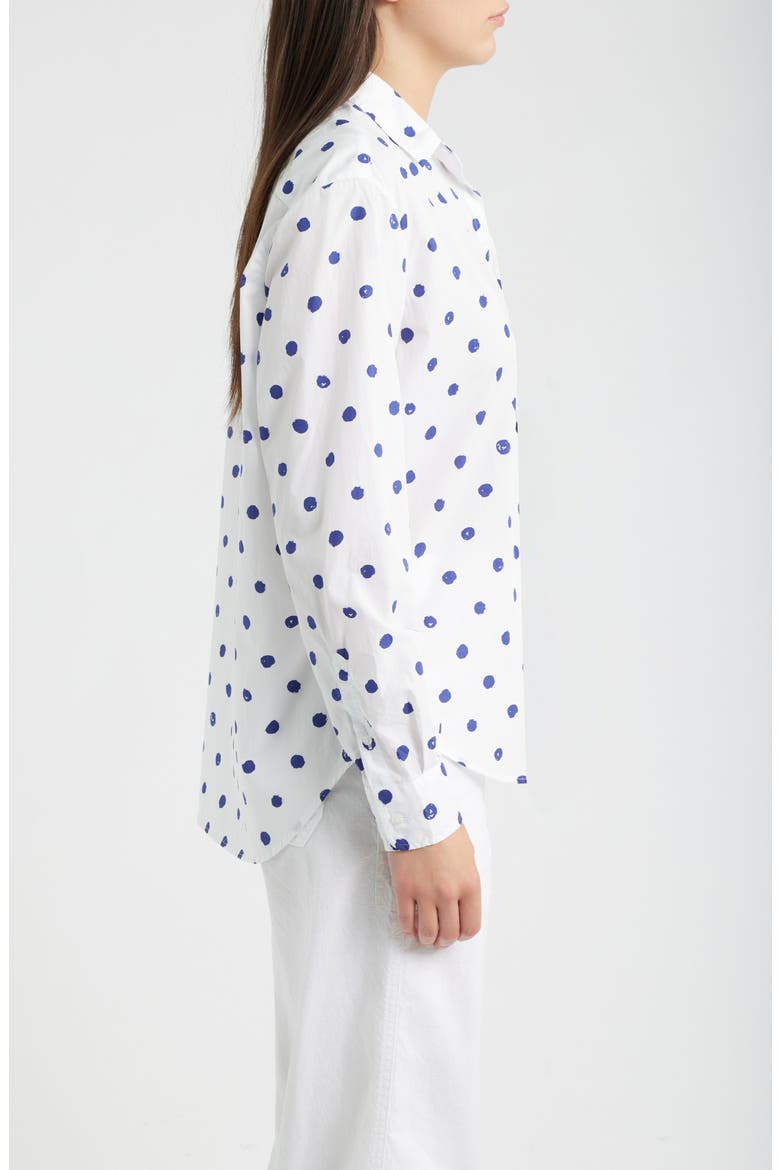 Eileen Relaxed Button-Up Shirt, Alternate, color, LARGE BLUE DOTS