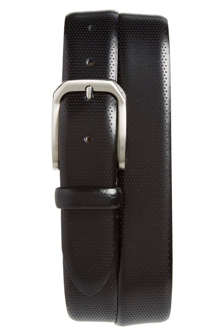 Calfskin Belt, Main, color, BLACK