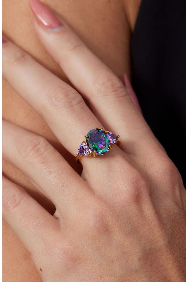 Cubic Zirconia Ring, Alternate, color, YELLOW