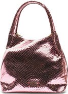 Frances Valentine Teeny Sweet Pea Snakeskin Embossed Metallic Leather Handbag