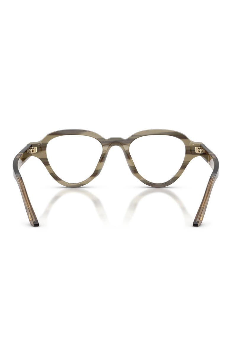 47mm Irregular Optical Glasses, Alternate, color, SHINY STRIPED DARK BROWN
