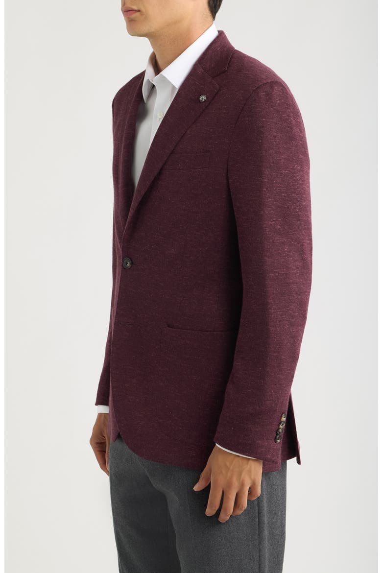 Hartford Knit Wool Blend Sport Coat, Alternate, color, BURGUNDY