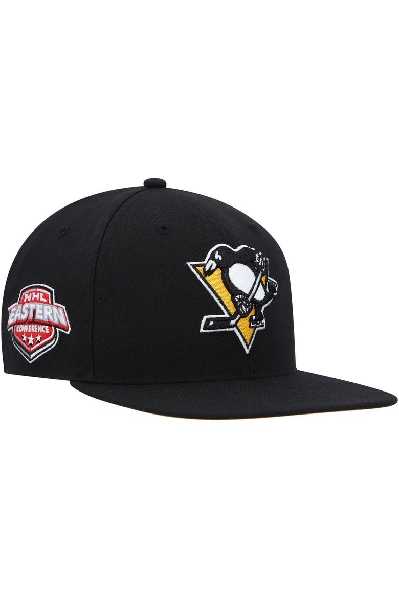 Men's '47  Black Pittsburgh Penguins Sure Shot Captain Snapback Hat, Main, color, Black