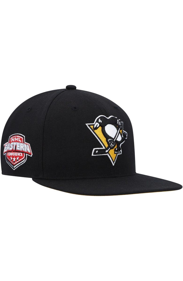 '47 Men's '47 Black Pittsburgh Penguins Sure Shot Captain Snapback Hat, Main, color, Black