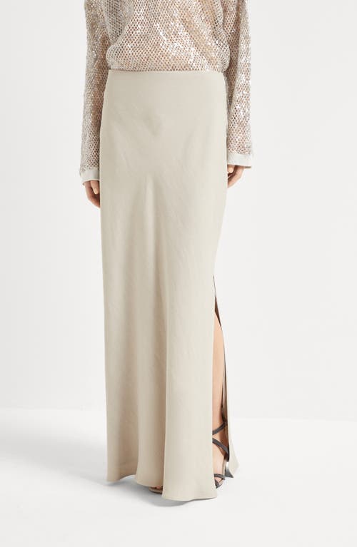 Brunello Cucinelli Bias-cut Maxi Skirt In Desert