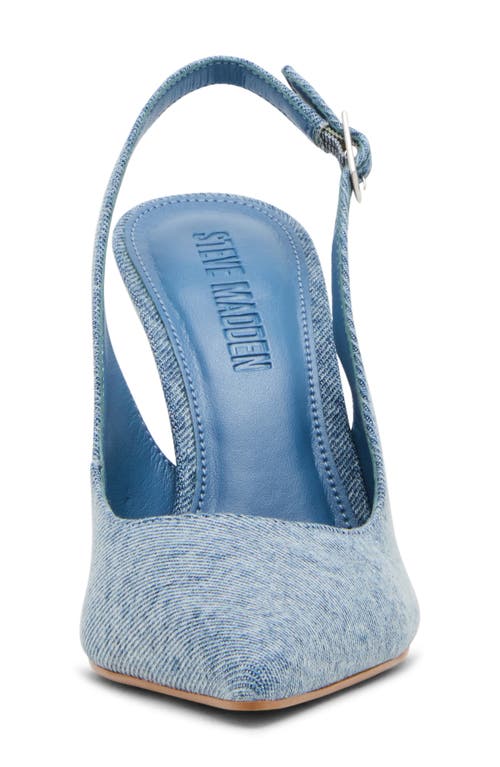 Steve Madden Blare Slingback Pointed Toe Pump In Blue