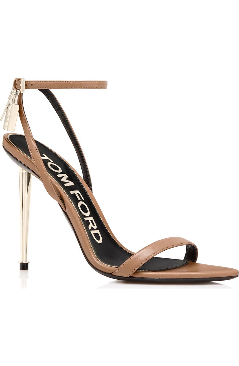 TOM FORD Padlock Pointy Toe Sandal, Main, color, Rhum