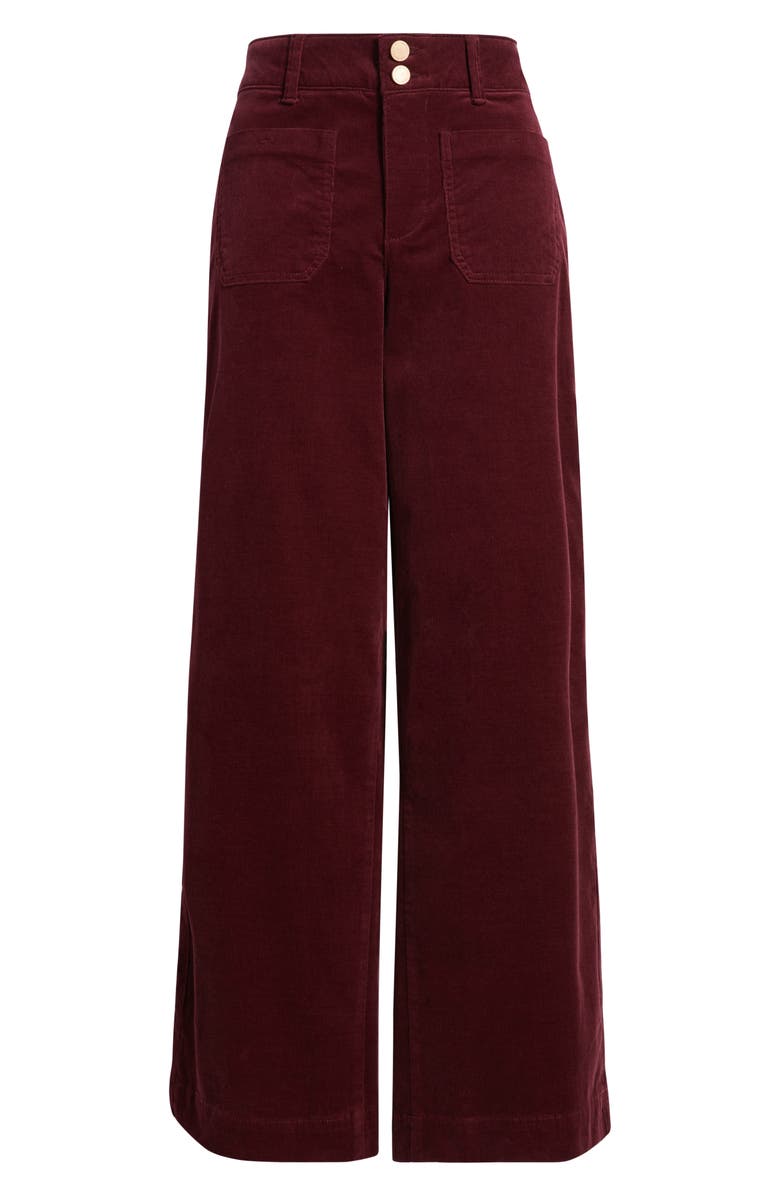 Wit & Wisdom Emma Wide Leg Corduroy Pants, Alternate, color, Plum