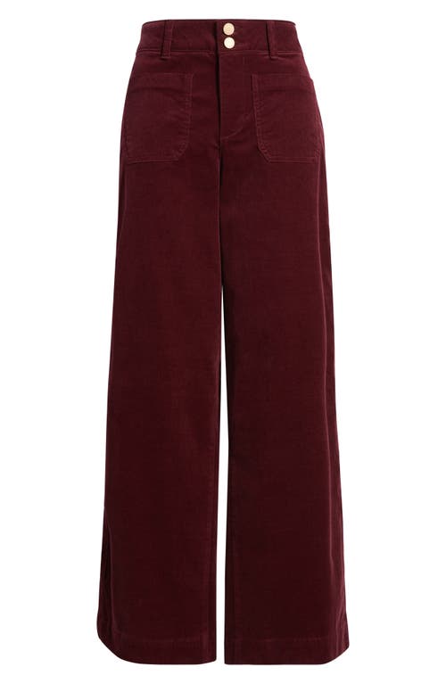 Wit & Wisdom Emma 'ab'solution Wide Leg Corduroy Pants In Purple