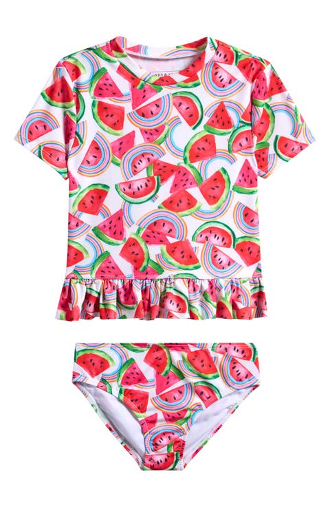 Kids' Ruffle Watermelon Two-Piece Swimsuit (Little Kid)