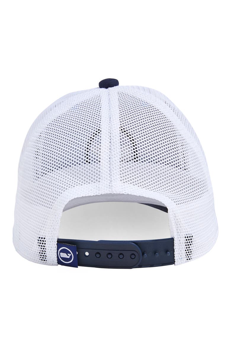 Whale Dot Performance Trucker Hat, Alternate, color, NAUTICAL NAVY