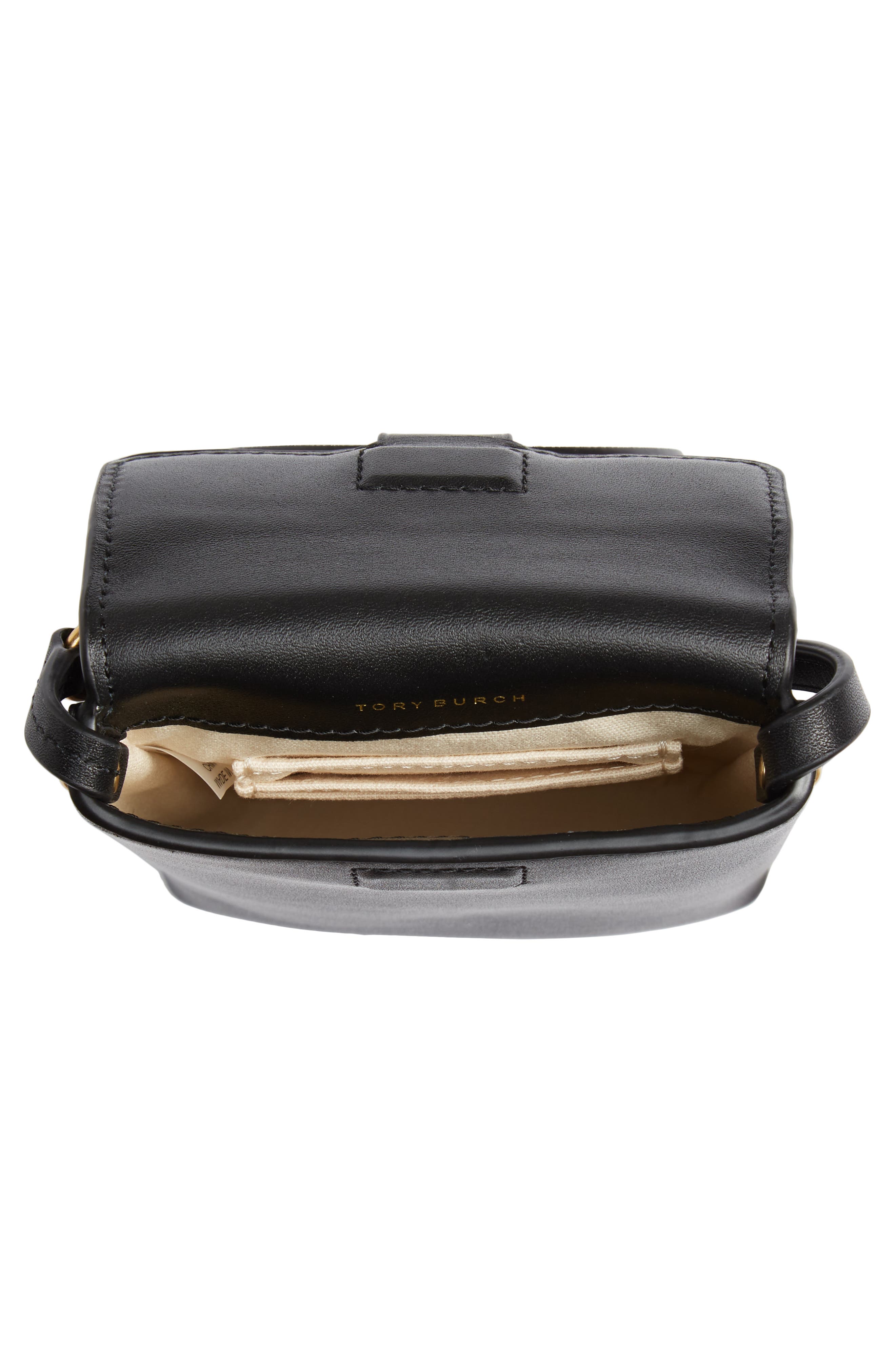 Miller Leather Phone Crossbody Bag, Alternate, color, BLACK