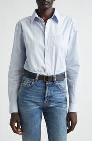 Saint Laurent Classic Stripe Button-Up Shirt