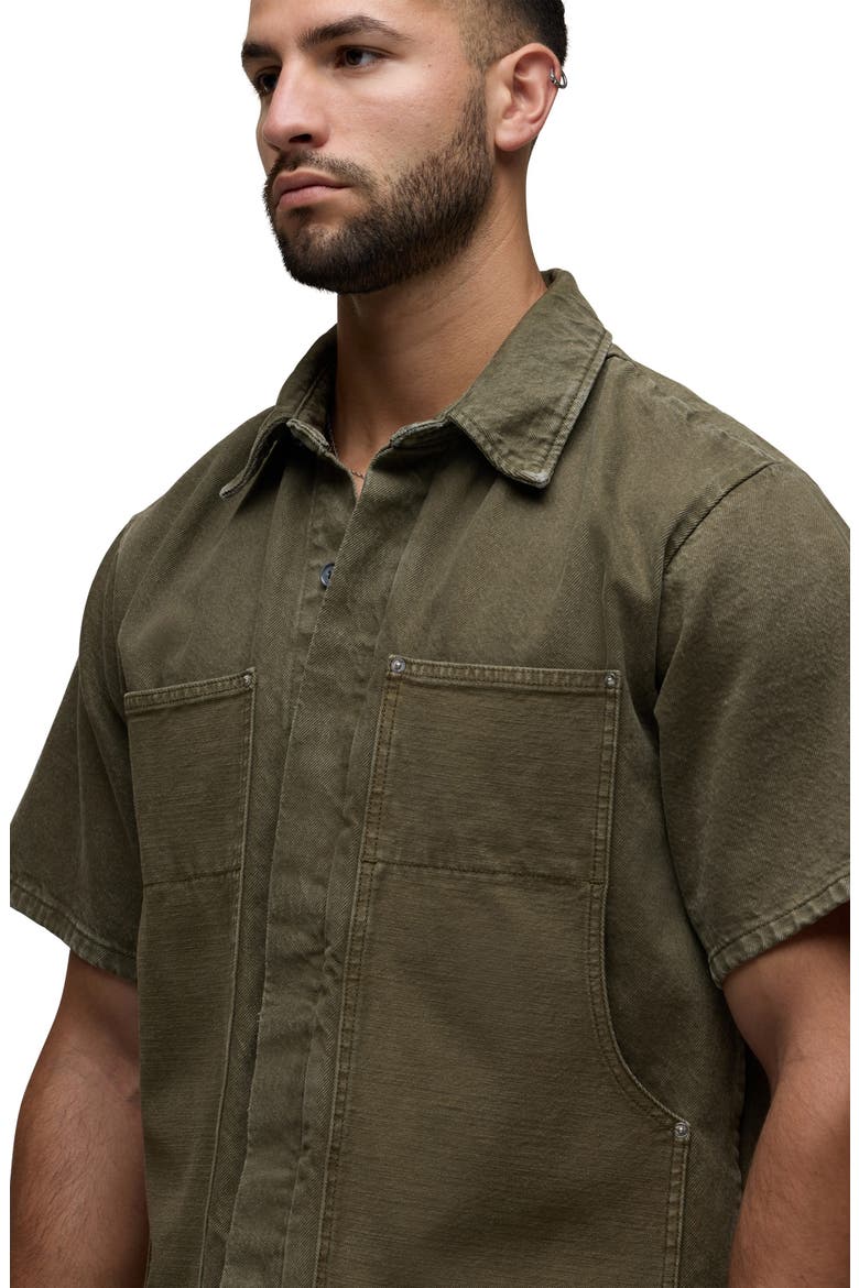 Carpenter Short Sleeve Shirt, Alternate, color, HILLSIDE