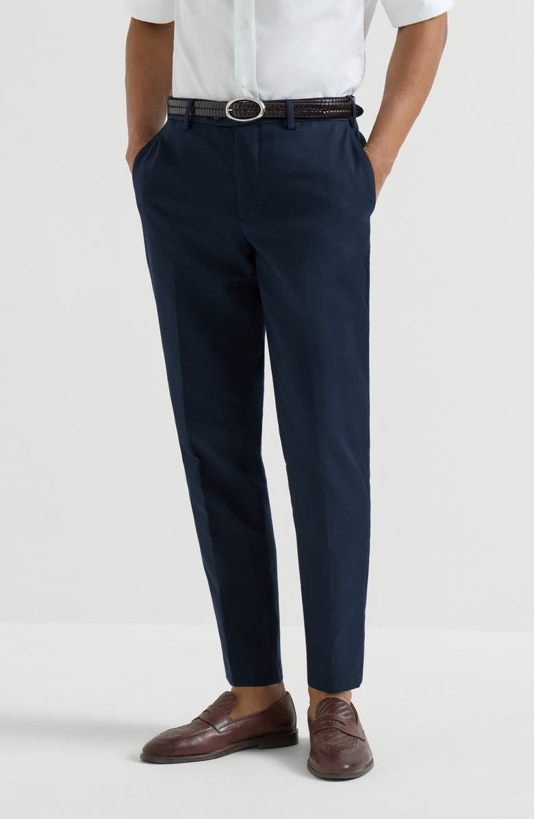 Brunello Cucinelli Gabardine trousers, Alternate, color, Blue