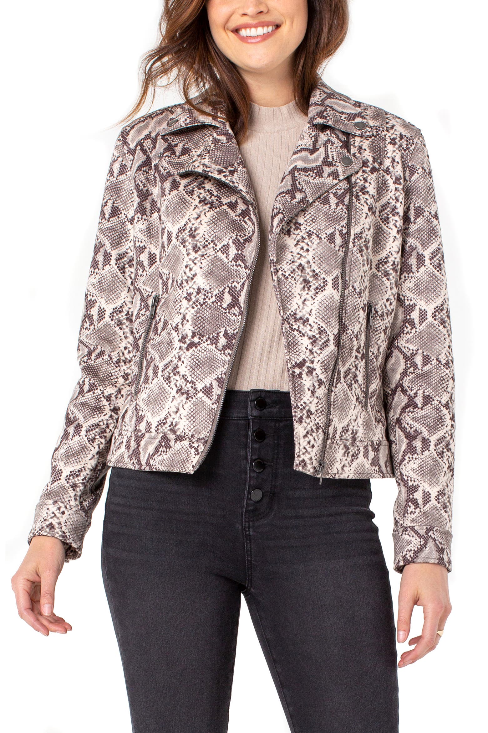 Snake Curtains Liverpool Los Angeles Liverpool Snake Print Microsuede Moto Jacket ...