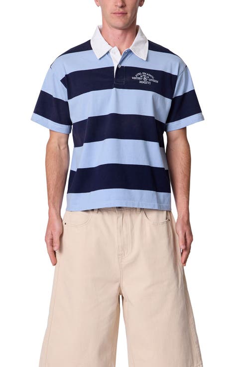 Big Stripe Short Sleeve Rugby Shirt
