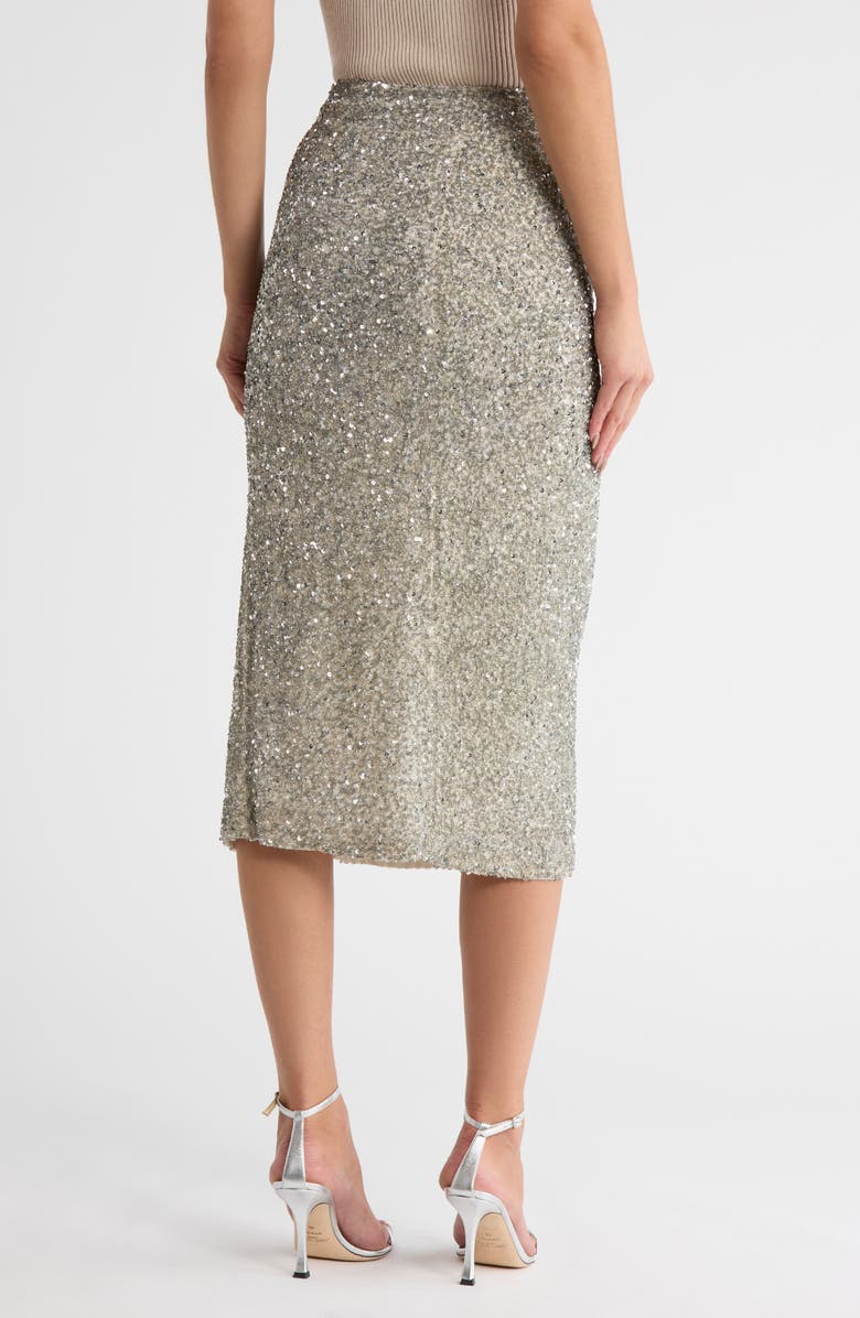 TWP Patrow Sequin Embellished Silk Maxi Skirt, Alternate, color, 