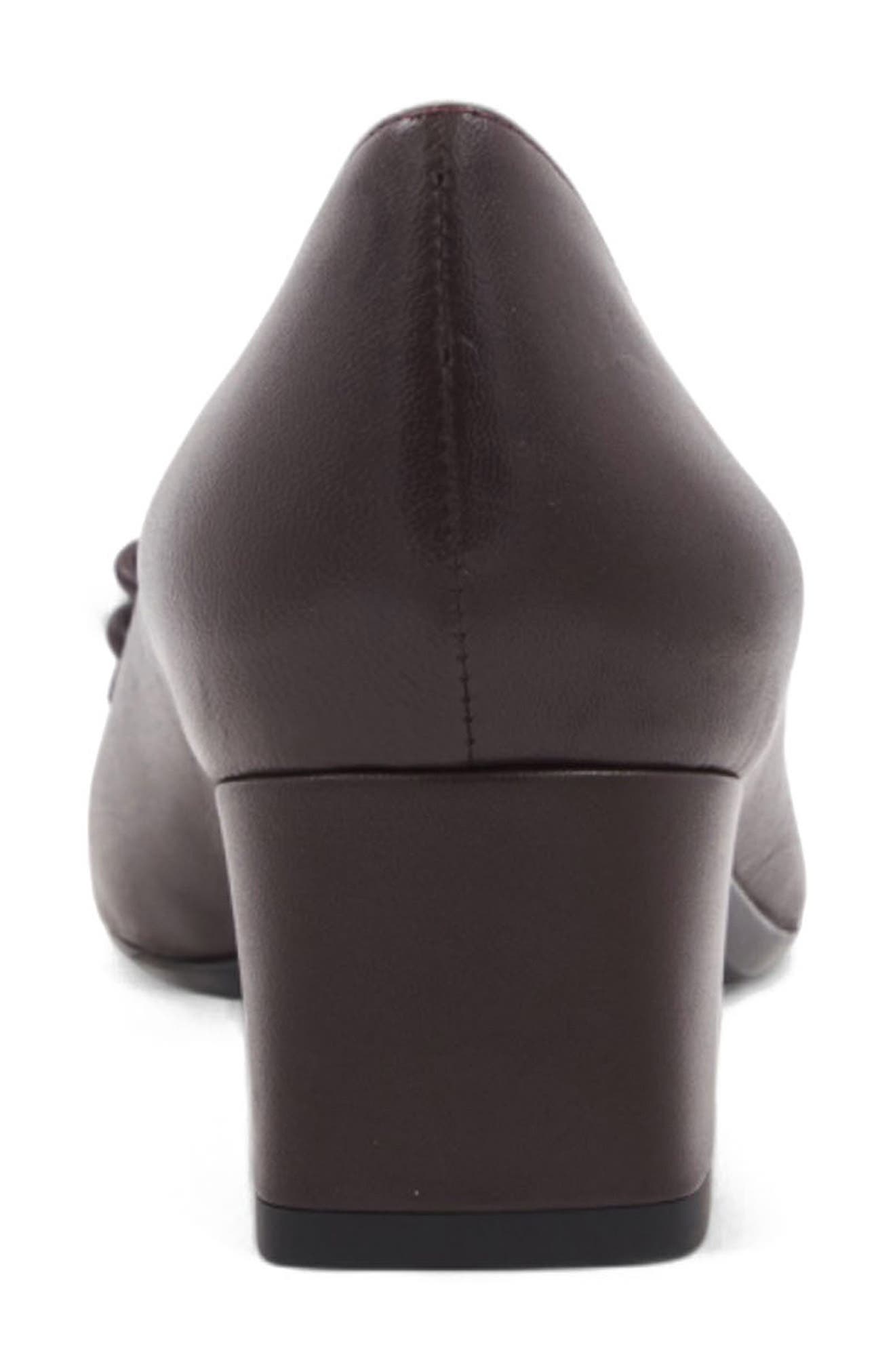 Palica Weatherproof Pointed Cap Toe Pump, Alternate, color, DARK BROWN NAPPA