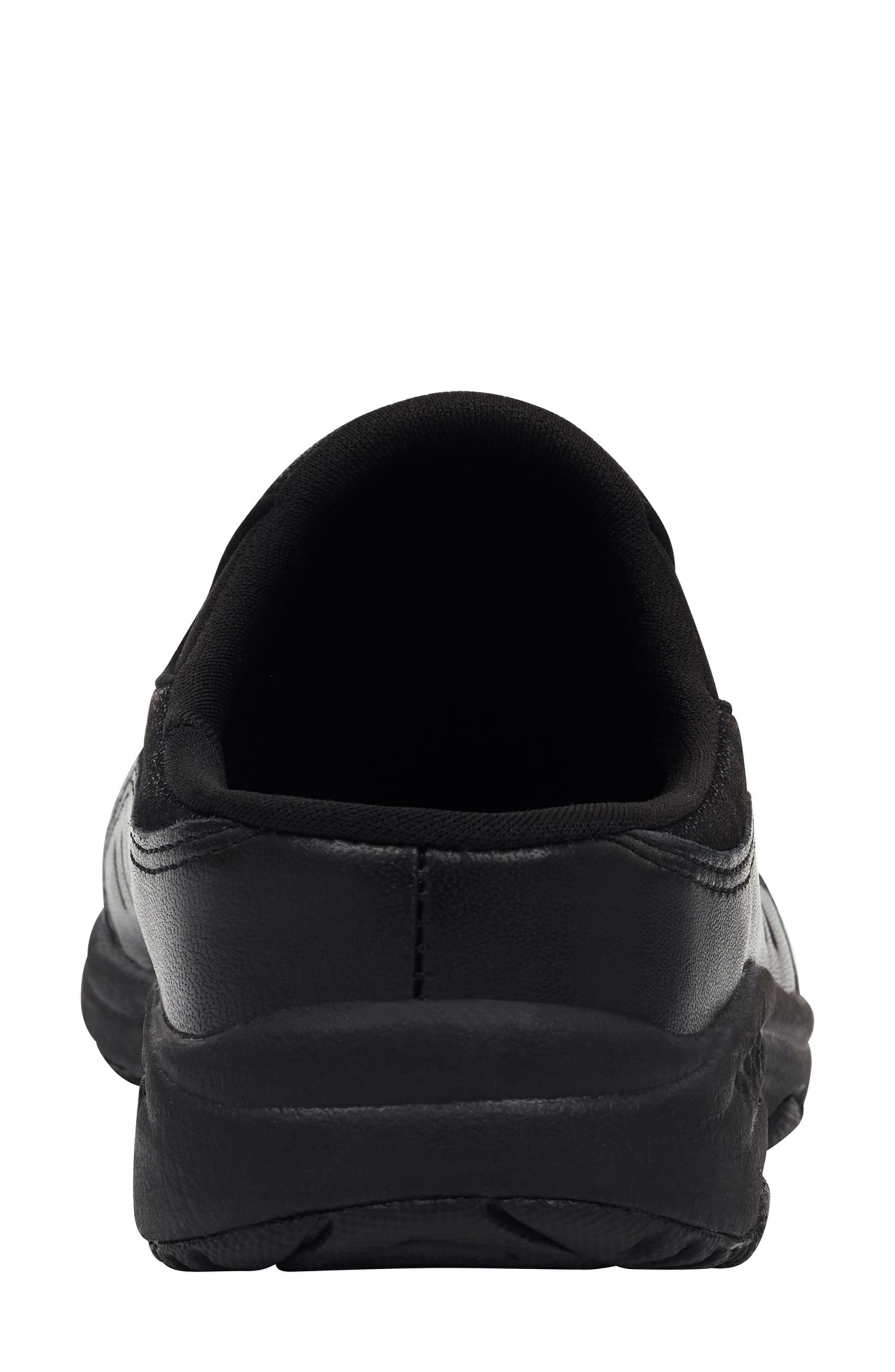 Easy Spirit Traveltime Clog Sneaker, Alternate, color, Black Leather