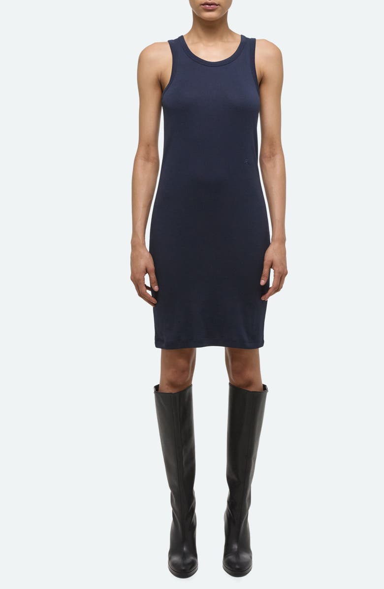 Helmut Lang Scoop Neck Tank Dress, Main, color, Navy