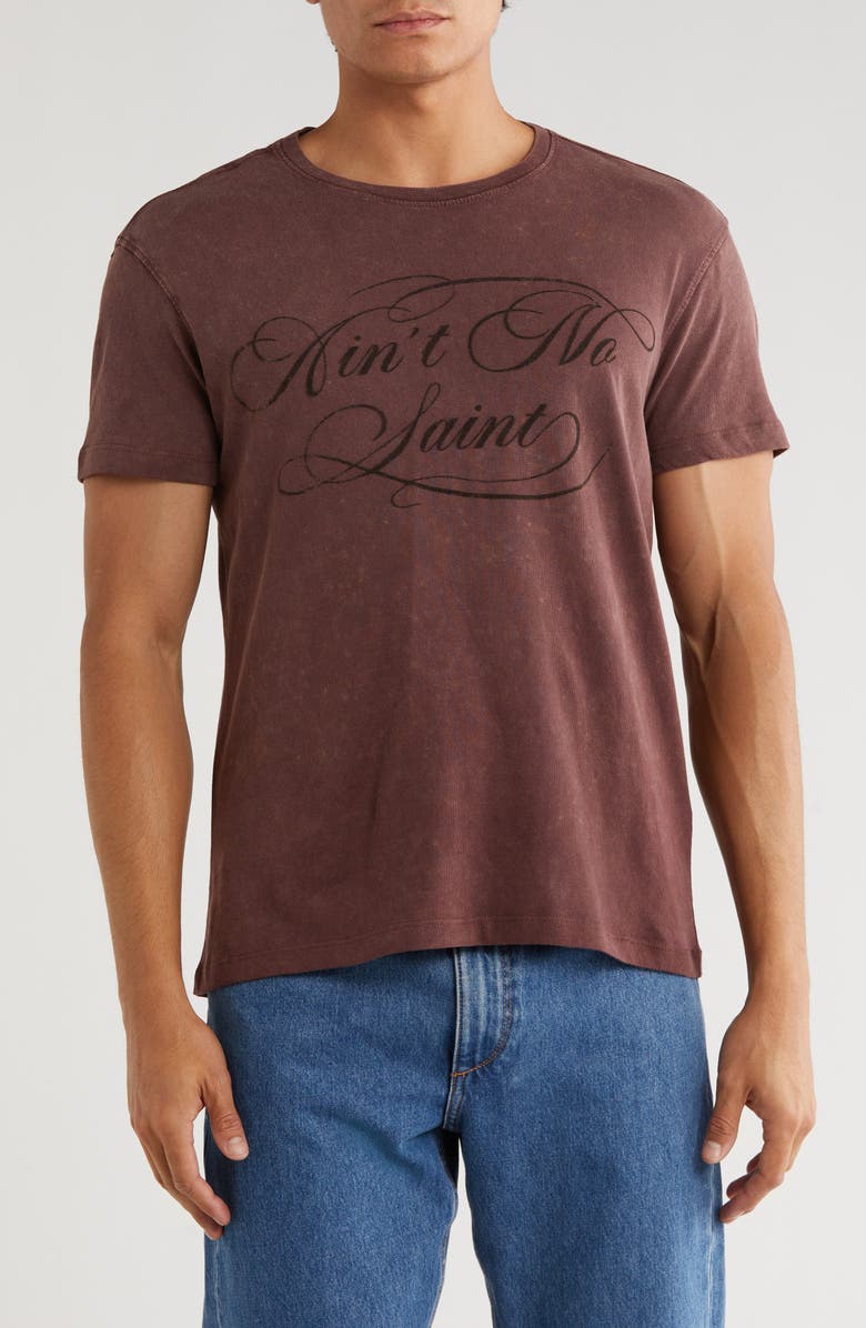 John Varvatos Ain't No Saint Graphic T-Shirt, Main, color, Merlot