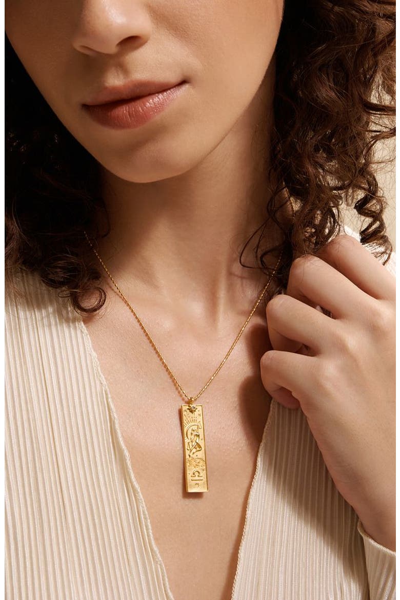 Story of Zodiac Necklace, Alternate, color, Libra