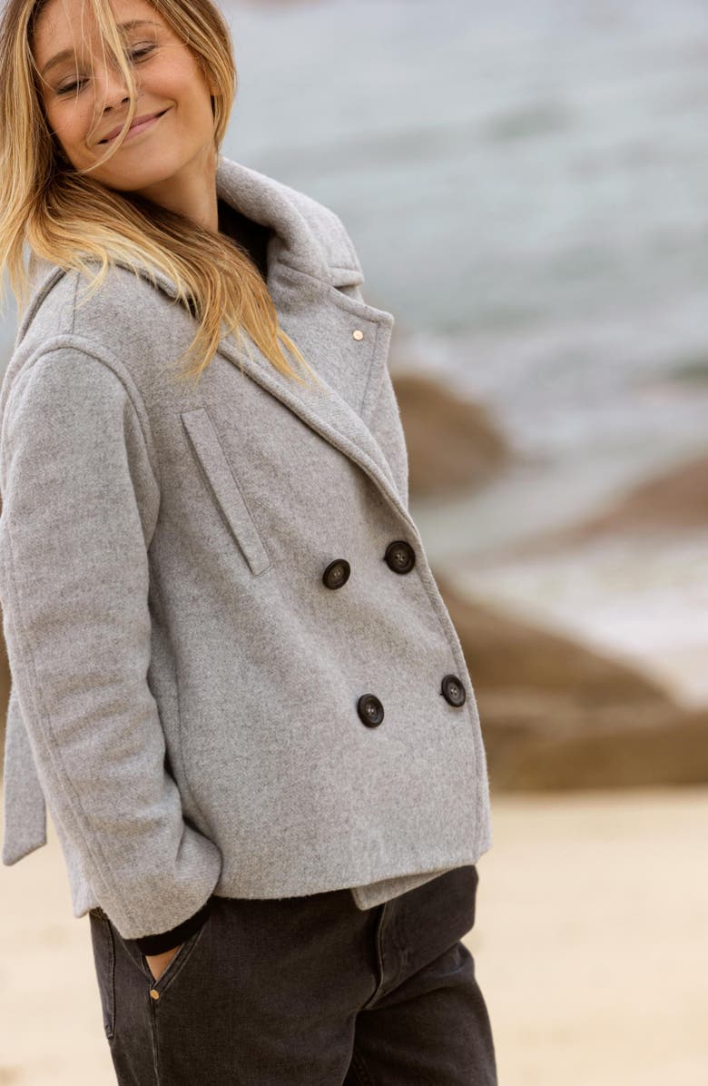 Cache Coeur Malo pregnancy pea coat, Alternate, color, Grey