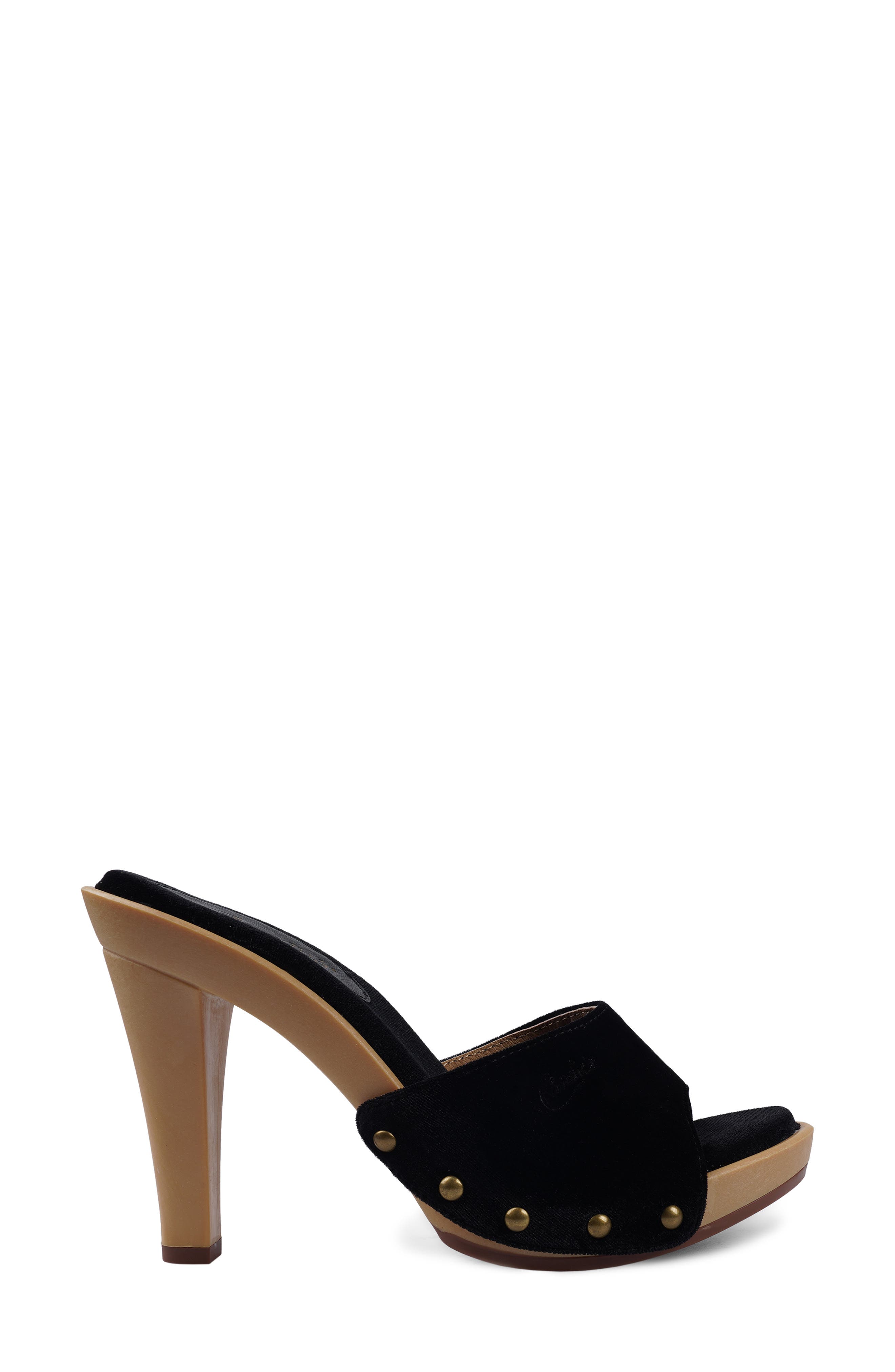 Candie's Antonella Slide Sandal, Alternate, color, Black Velvet