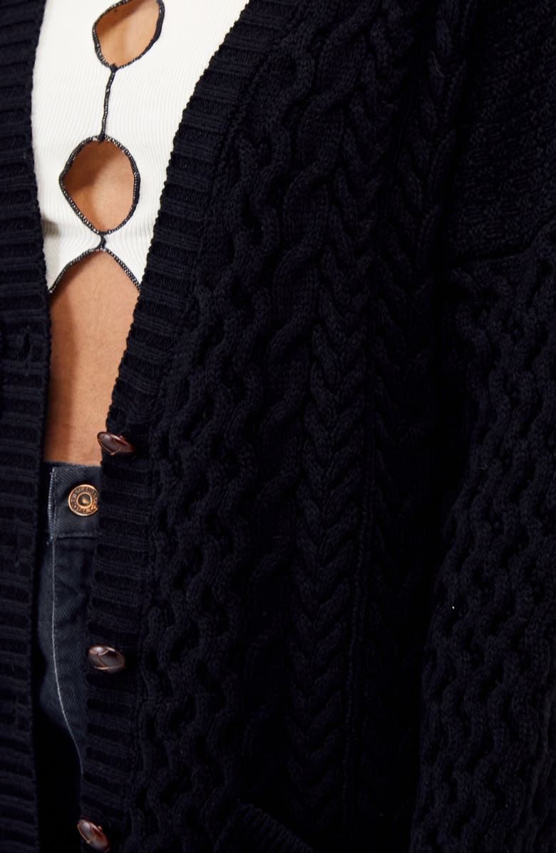 BDG Urban Outfitters Aran Mix Stitch Cardigan, Alternate, color,