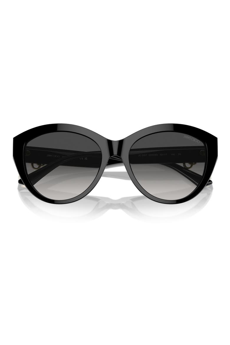 55mm Gradient Phantos Sunglasses, Alternate, color, BLACK / GRADIENT GREY