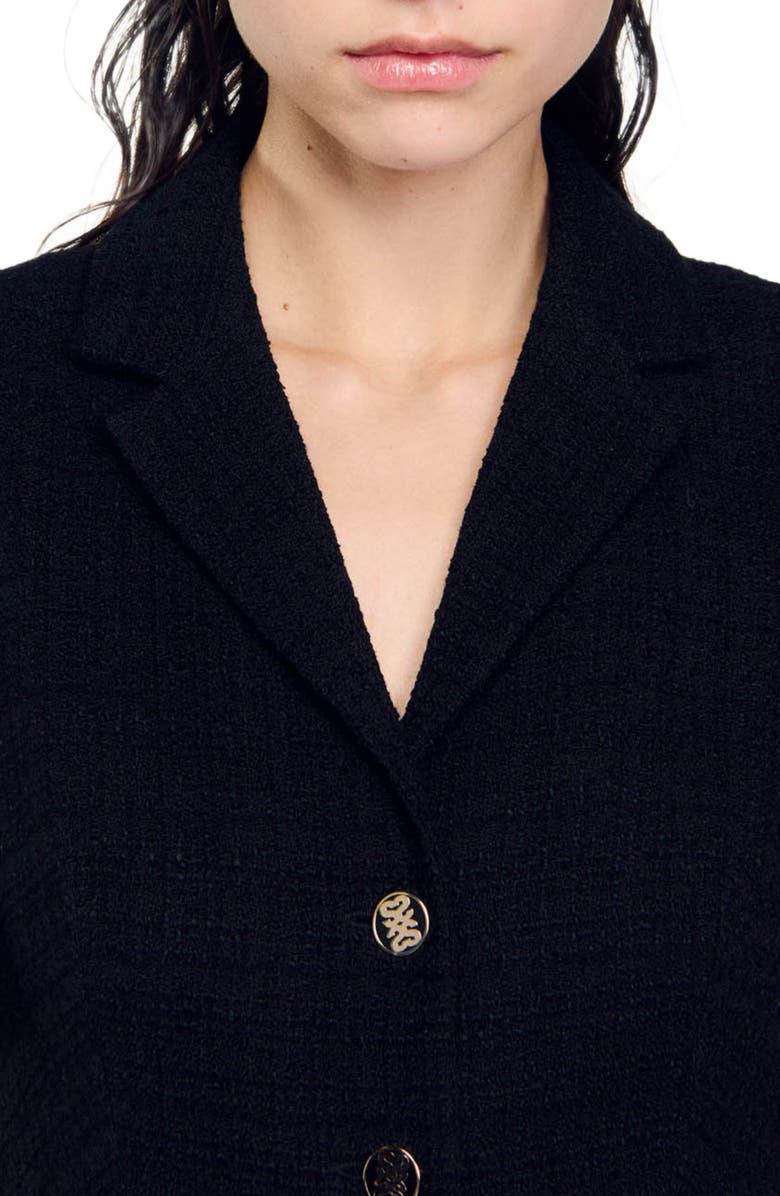 SANDRO Short tweed dress, Alternate, color, 