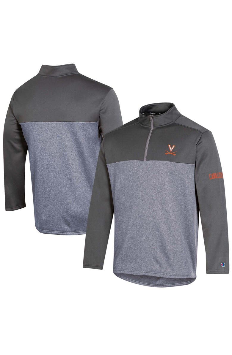 Champion Men's Champion Navy Virginia Cavaliers Gameday Quarter-Zip Jacket, Alternate, color,