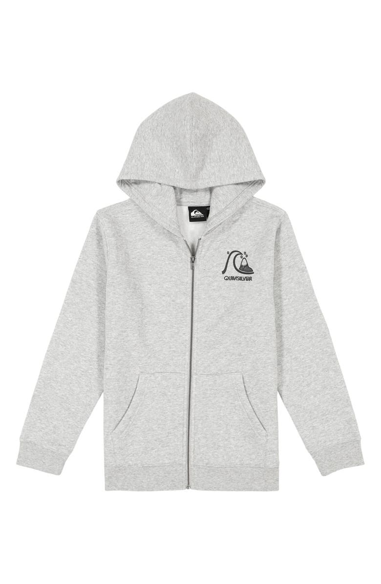 Quiksilver Kids' Logo Graphic Zip Hoodie, Main, color, 