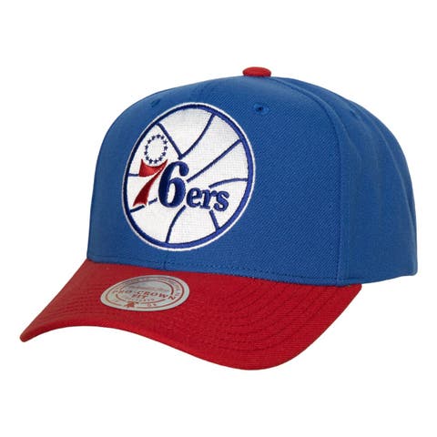 Men's Mitchell & Ness Royal/Red Philadelphia 76ers Soul XL Logo Pro Crown Snapback Hat