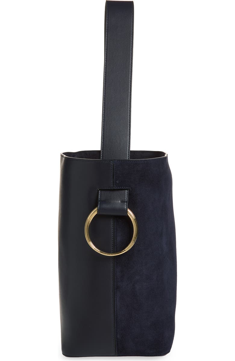 Victoria Beckham Dia North/South Bucket Bag, Alternate, color, Navy