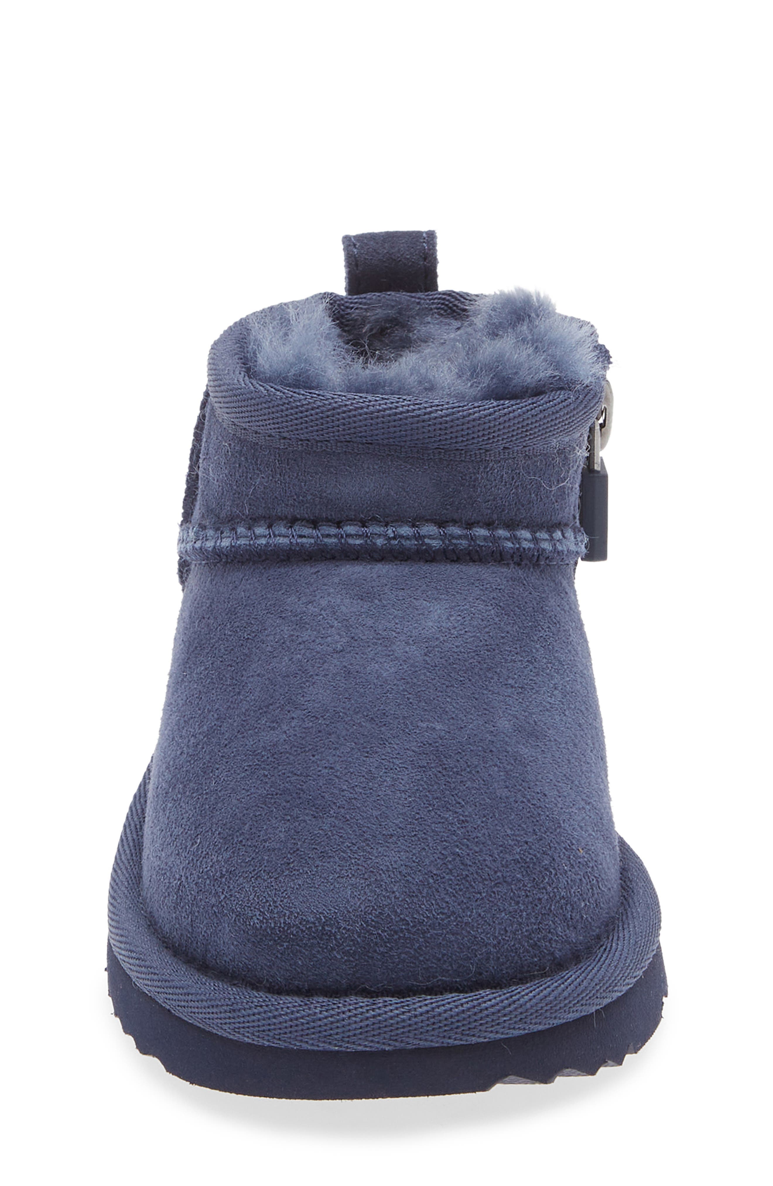 UGG<sup>®</sup> Kids' Classic Ultra Mini Water Resistant Boot, Alternate, color, New Navy