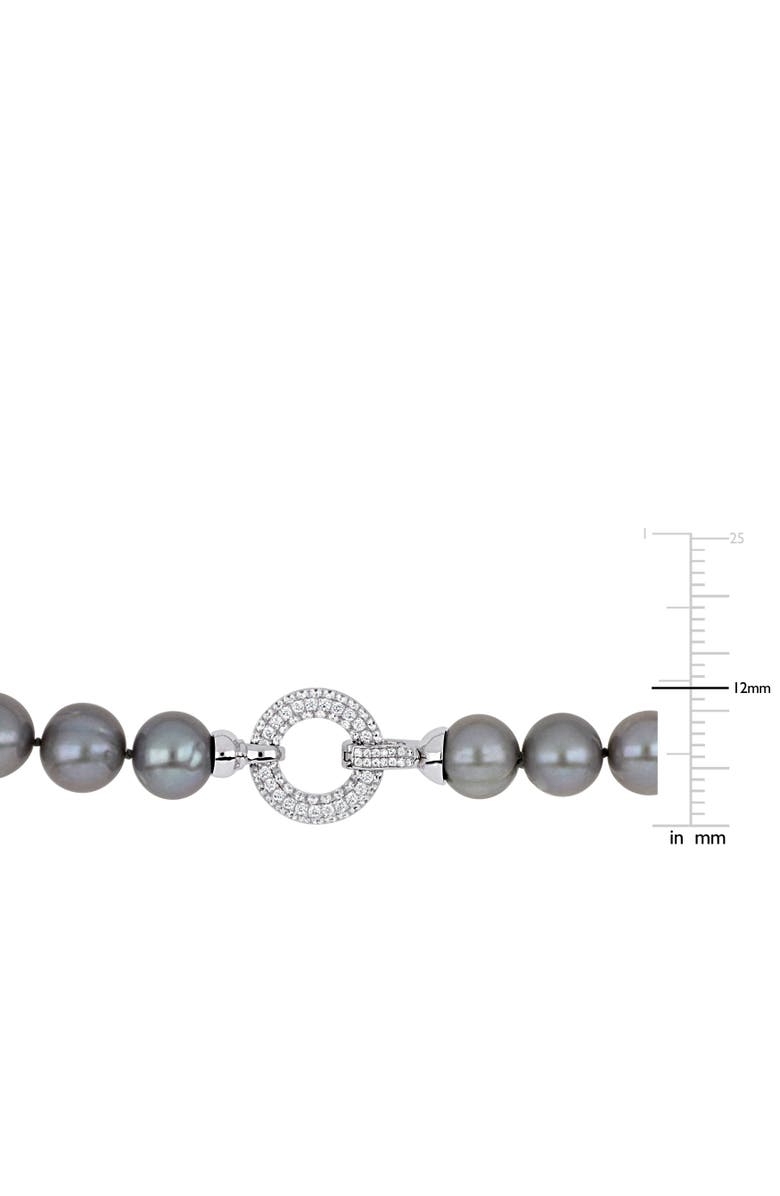 Julianna B. Vivid Grey Cultured Pearl Necklace, Alternate, color, Pearl