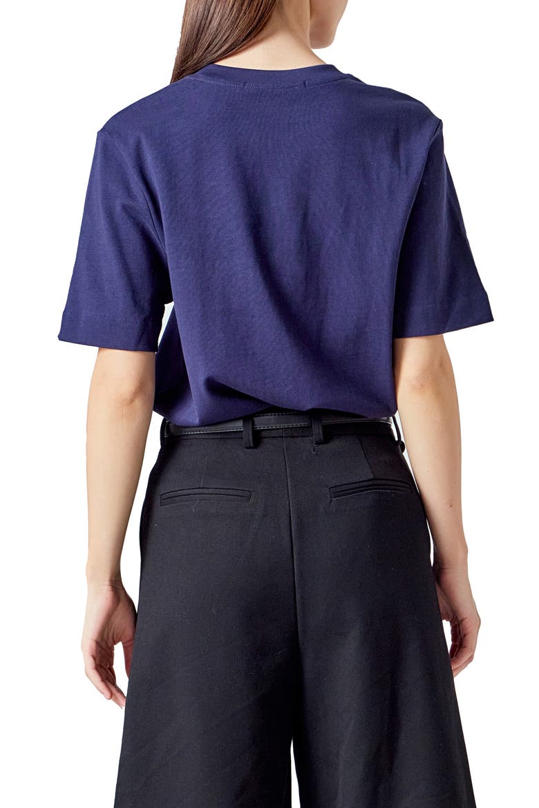 Basic Cotton T-Shirt, Alternate, color, NAVY