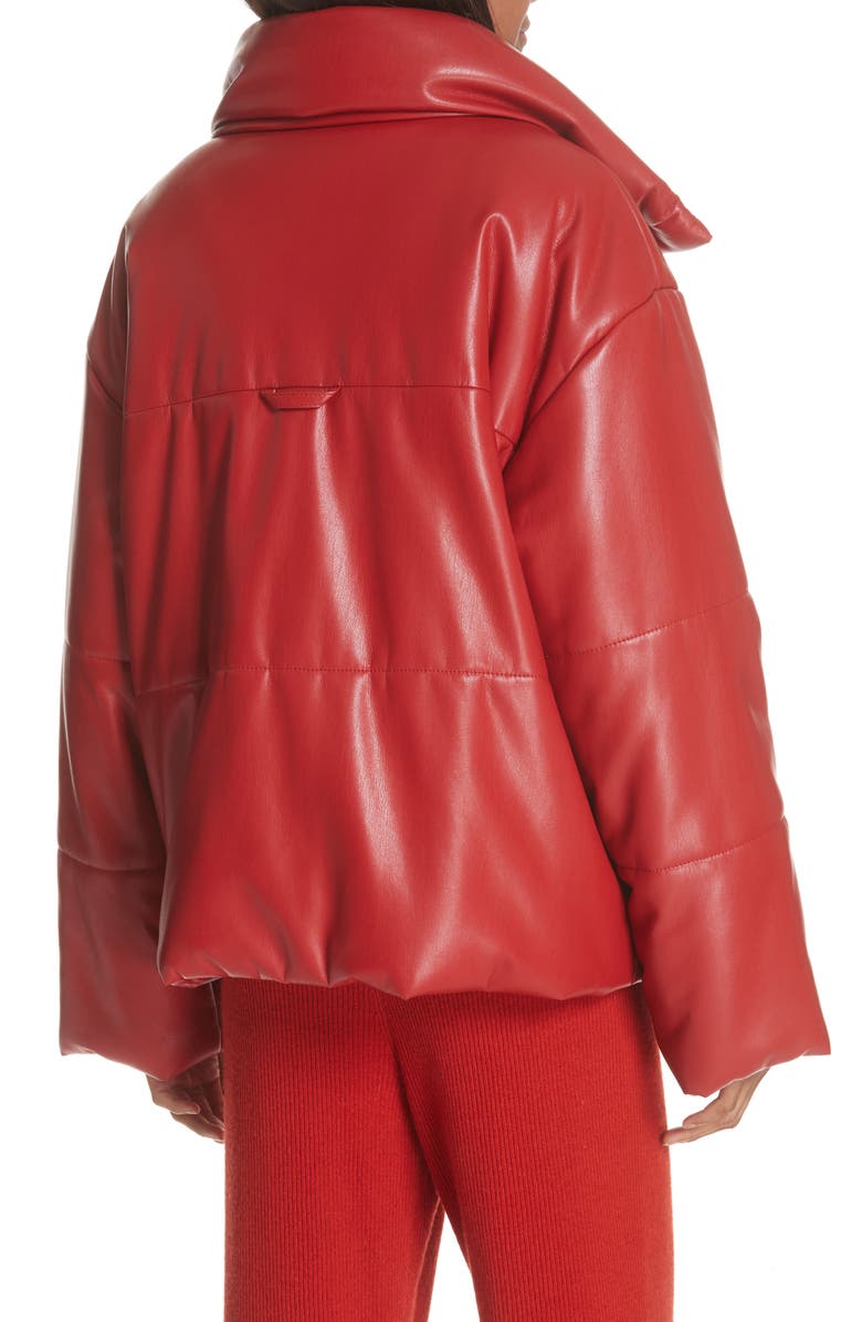 Nanushka Hide Faux Leather Puffer Jacket, Alternate, color, 