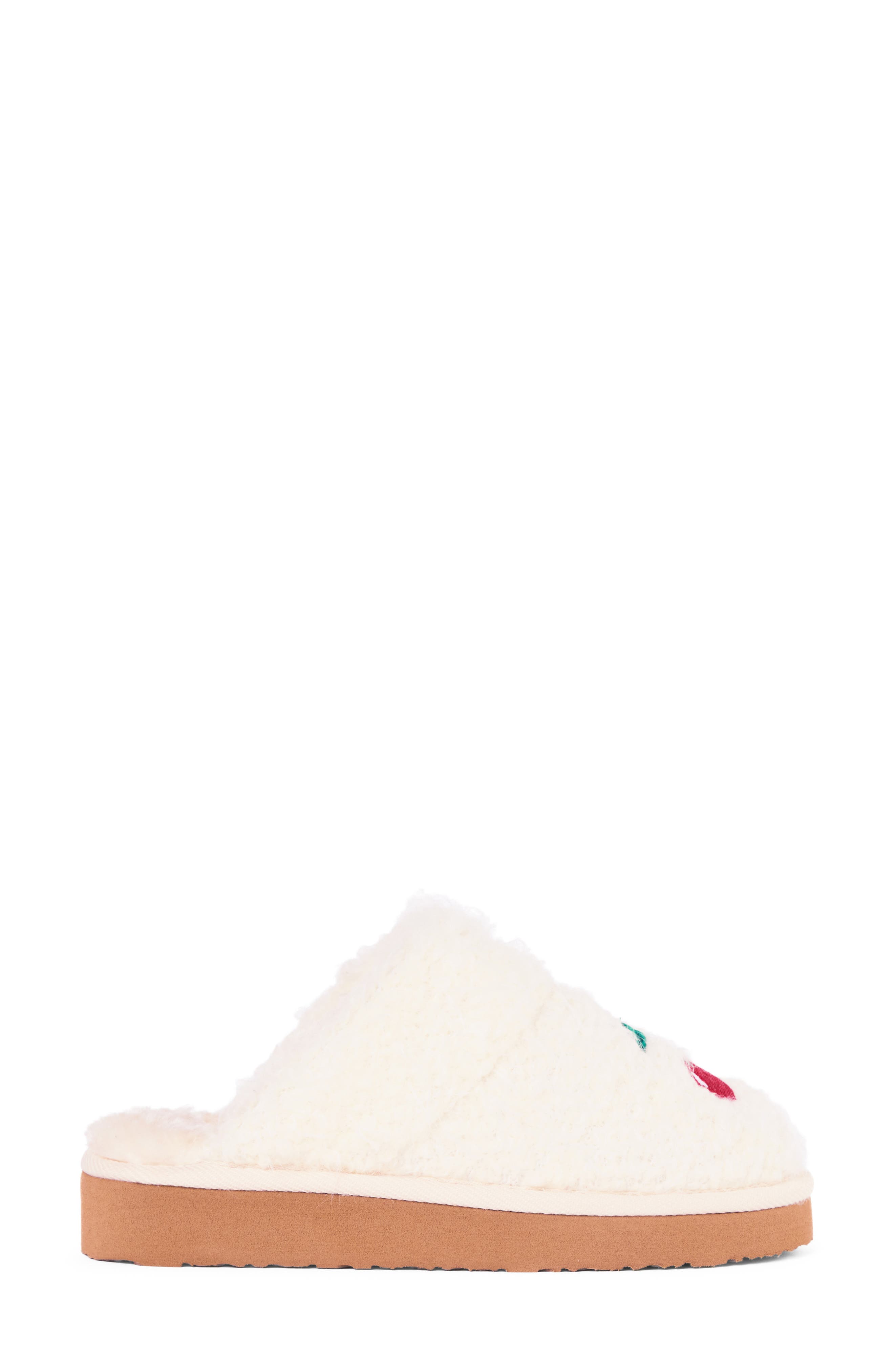 Chesney Hi Faux Shearling Mule Slipper, Alternate, color, CREAM CHERRY