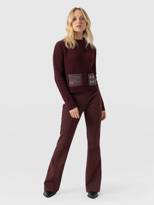 Saint + Sofia Fearne Flare Legging In Burgundy
