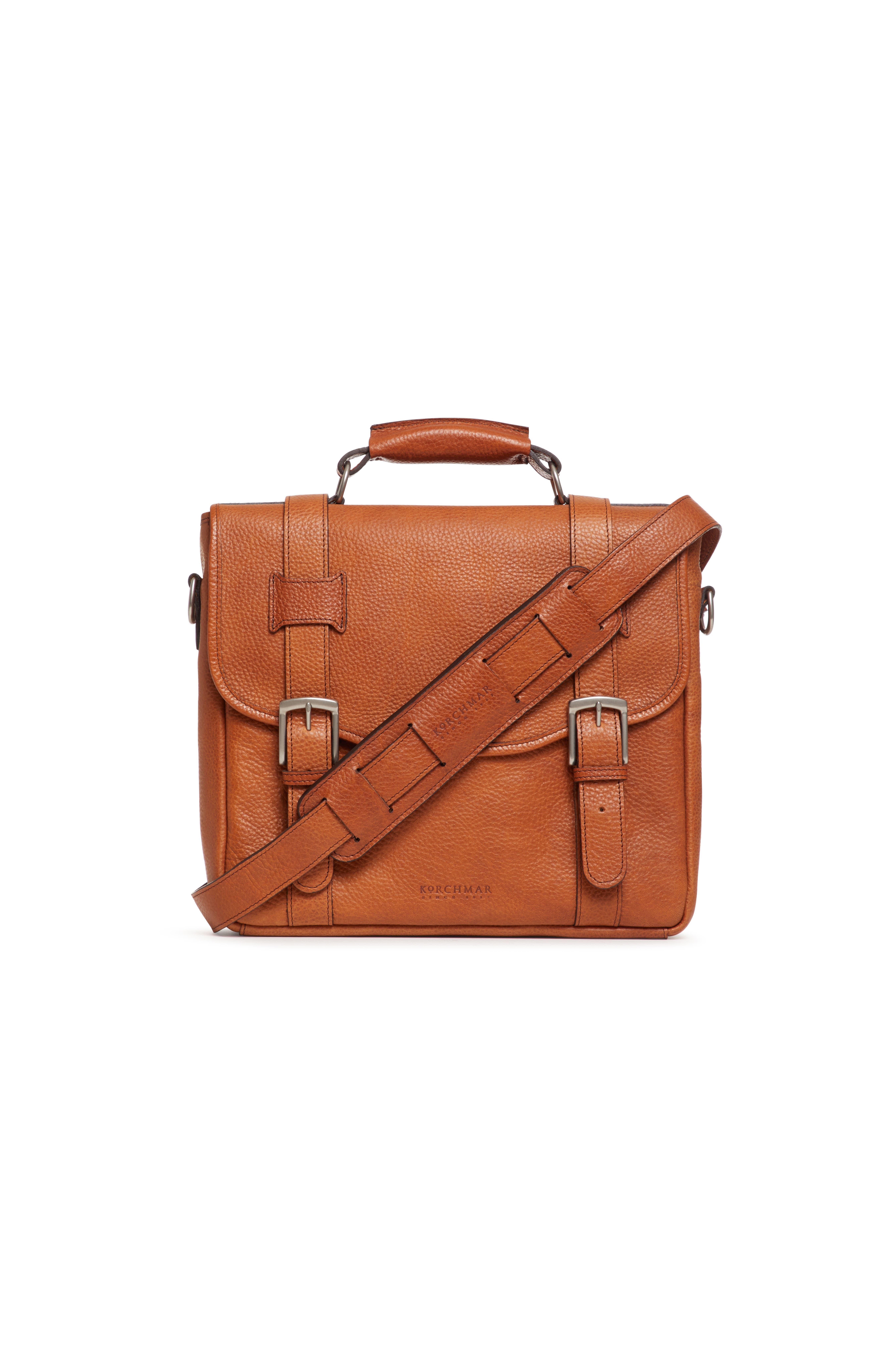 Parker Leather Messenger & Wine Carrier, Main, color, Pebbled Tan