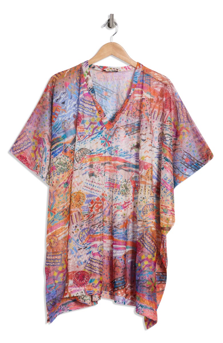 M Missoni Print Caftan, Main, color, Multi White/ Blue