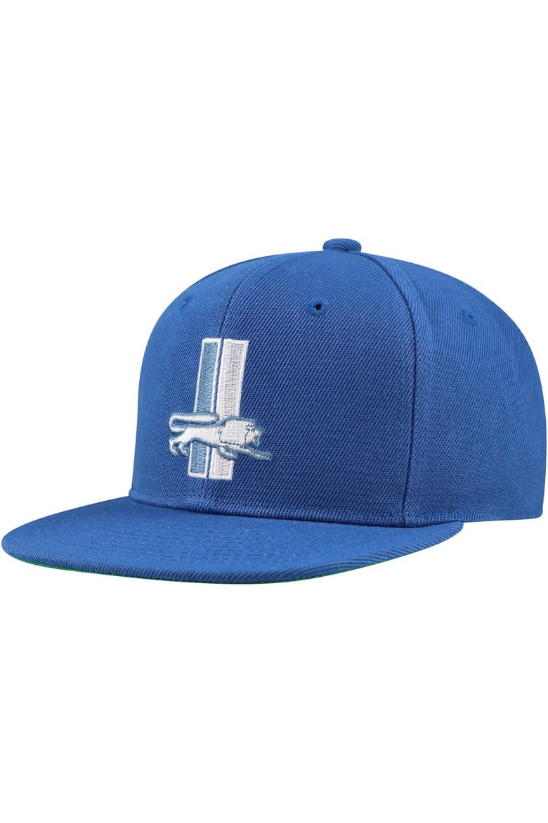 Youth Mitchell & Ness Blue Detroit Lions Gridiron Classics Ground Snapback Hat, Main, color, Blue