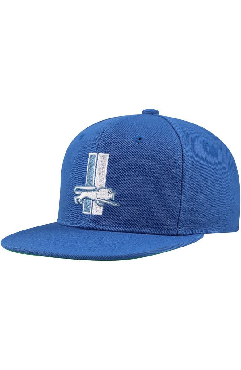 Mitchell & Ness Youth Mitchell & Ness Blue Detroit Lions Gridiron Classics Ground Snapback Hat, Main, color, Blue