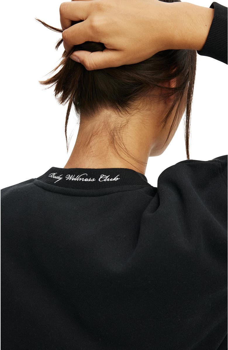 COTTON ON BODY Women's Active Plush Graphic Crew Sweatshirt, Alternate, color, Black Bw Club