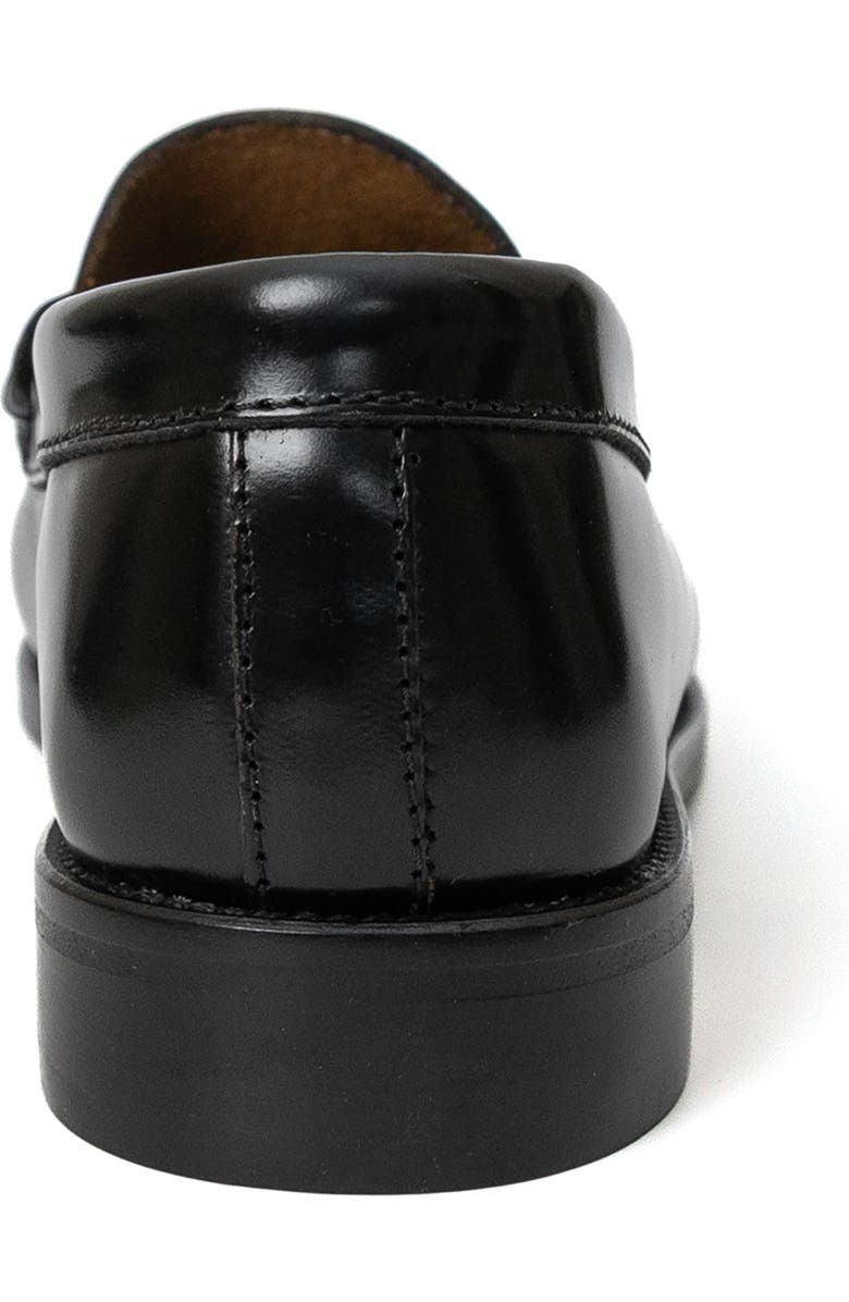 Menina Step Mila Leather Penny Loafer, Alternate, color, Black